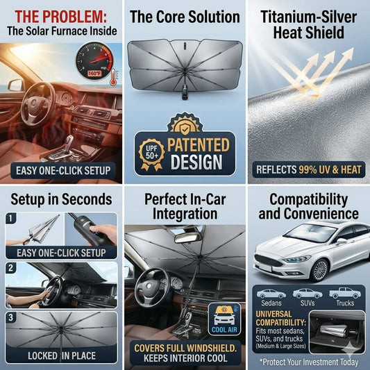 Car Windshield Sun Shade Umbrella