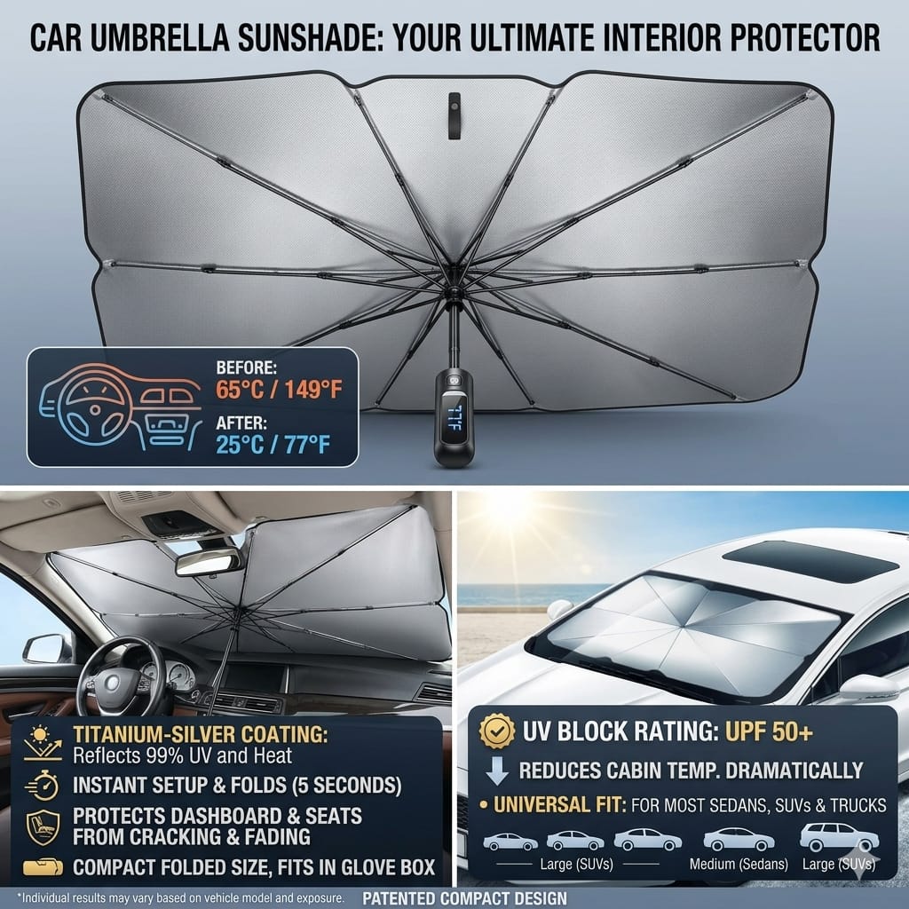 Car Windshield Sun Shade Umbrella